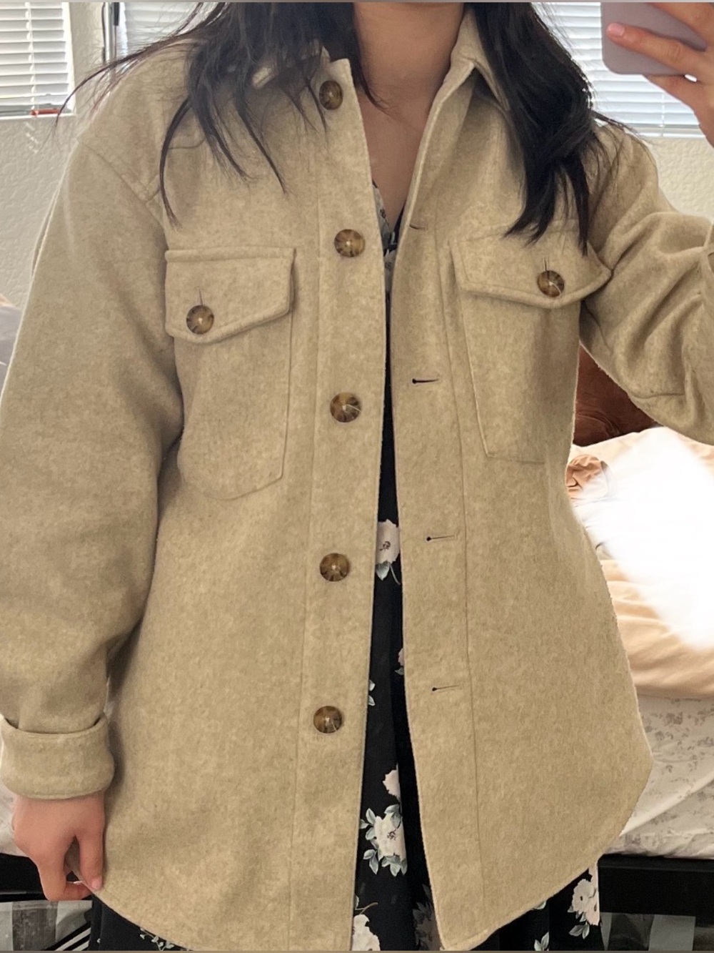 Brown Buttoned Down Jacket / Shacket